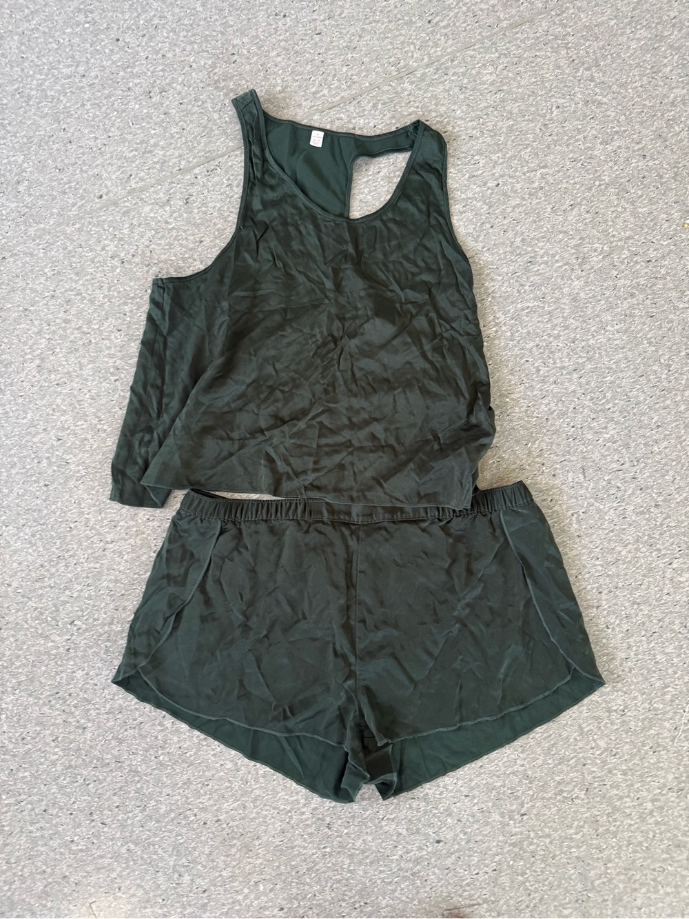 Joe Fresh Dark Green Relaxed Tank & Short Pajama Set